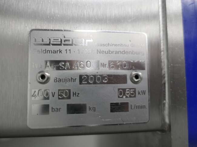 Weber derinding machine