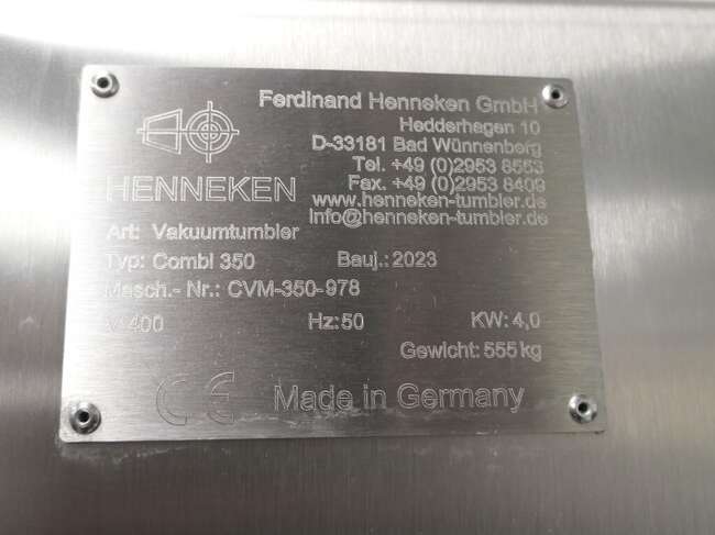 Henneken cooled vacuumtumbler